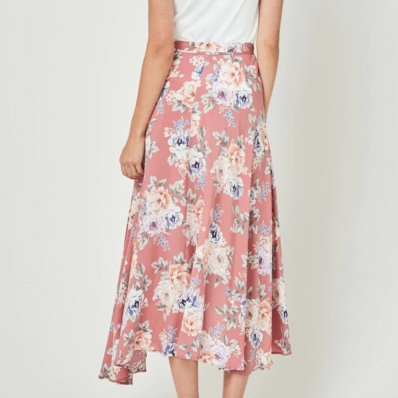 AUGUSTE THE LABEL Fleur Pascal Floral Midi Maxi Wrap Skirt - Picture 14 of 16